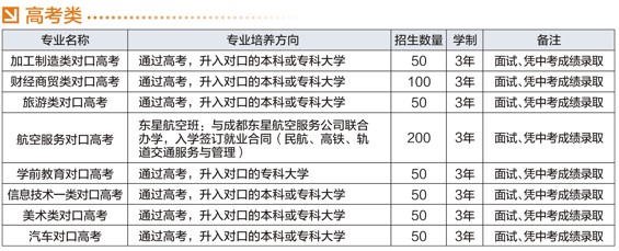 四川省宜賓市職業(yè)技術(shù)學校高考類招生專業(yè)和計劃