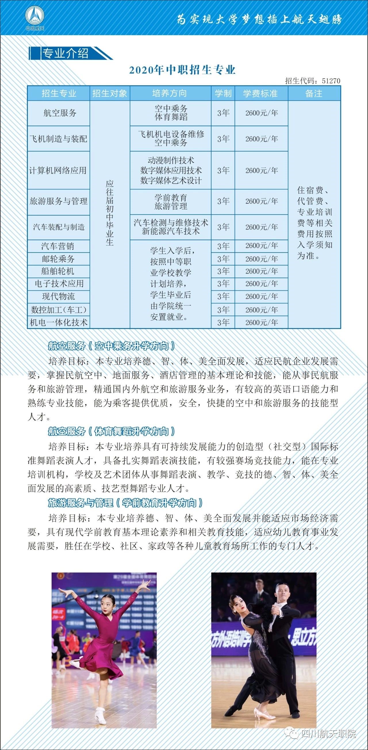 2020年四川航天職業(yè)技術(shù)學(xué)院招生專業(yè)