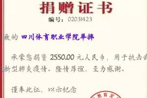 心系武漢丨四川職業(yè)高中體育職業(yè)學(xué)院舉摔柔人在行動