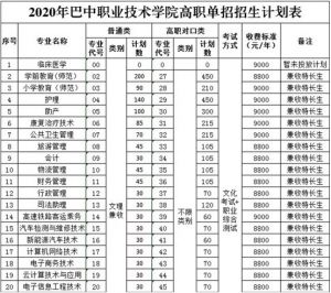四川高職院校哪家強(qiáng)|巴中職業(yè)技術(shù)學(xué)院2020年招生計(jì)劃