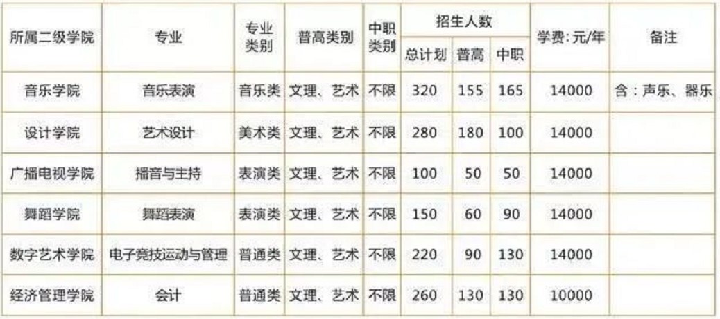 2020年四川文化藝術(shù)學(xué)院?jiǎn)为?dú)招生專業(yè)及計(jì)劃