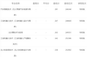 天府新區(qū)信息職業(yè)學(xué)院錄取分數(shù)線多少