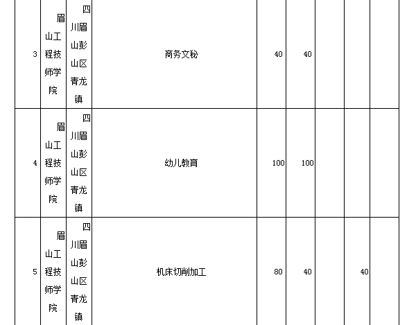 眉山工程技師學(xué)院專業(yè)